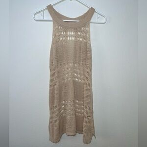 Like new Shein Beige Knit Sleeveless Swim Cover Up